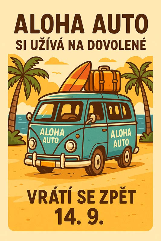 aloha auto má dovolenou